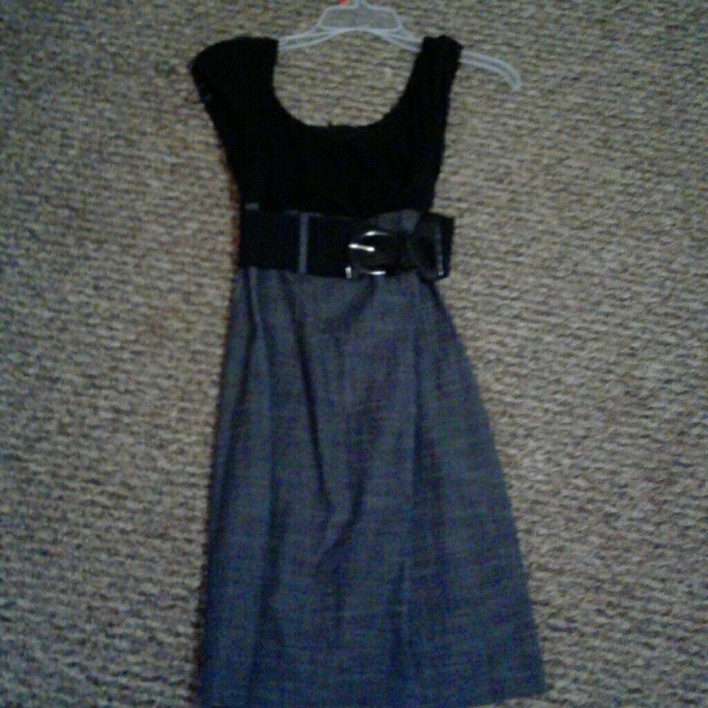 Black and grey dress